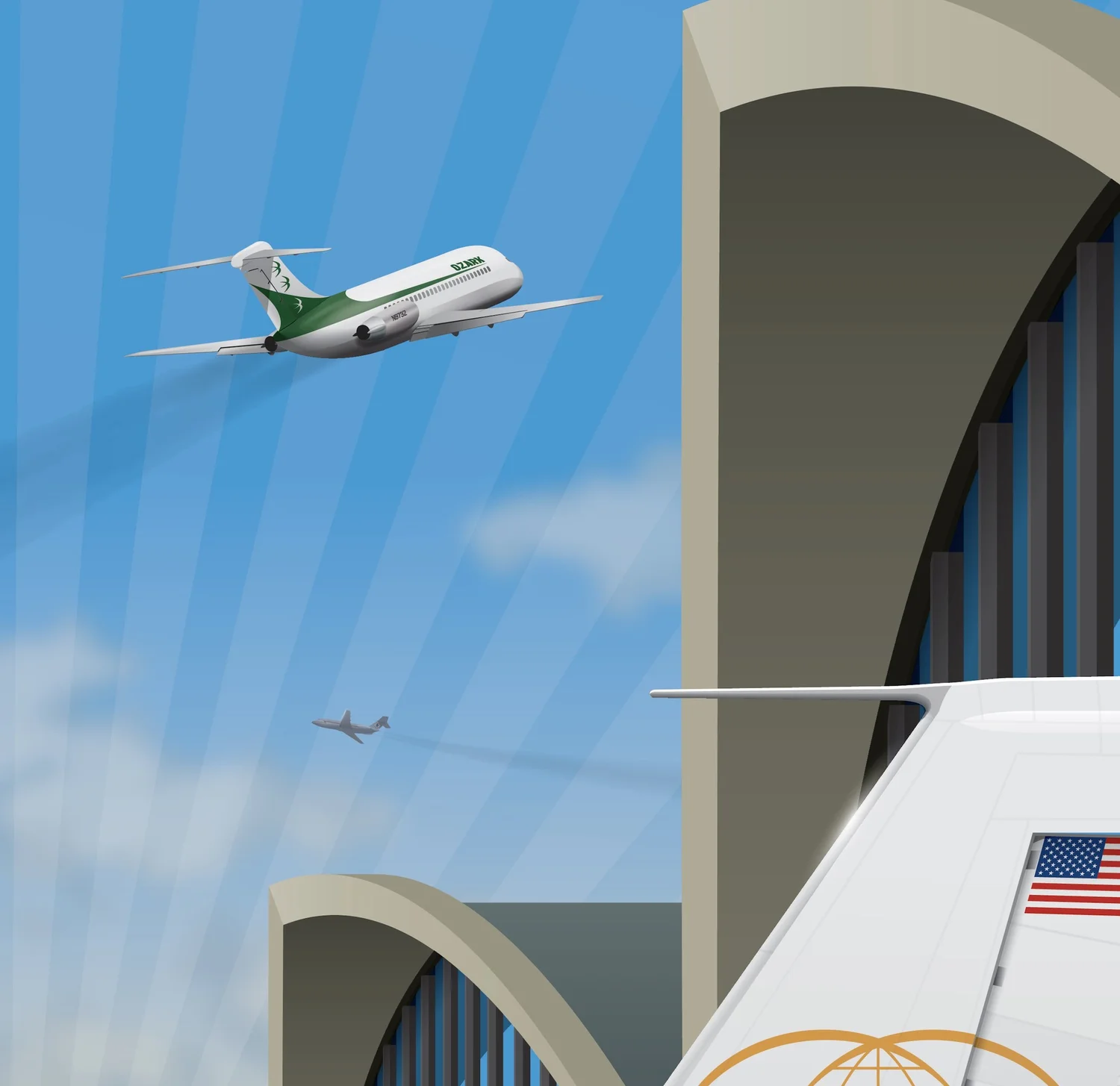 ST. LOUIS LAMBERT FIELD POSTER — Jet Age Art